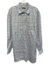 Zegna Size 1XB Blue & Purple Cotton Plaid Button Up Men's Long Sleeve Shirt Blue & Purple / 1XB