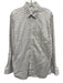 Peter Millar Size M White & Brown Cotton Grid Button Up Men's Long Sleeve Shirt White & Brown / M