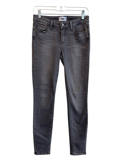 Paige Size 28 Gray Wash Rayon Blend High Rise 5 Pocket Zip Fly Jeans Gray Wash / 28