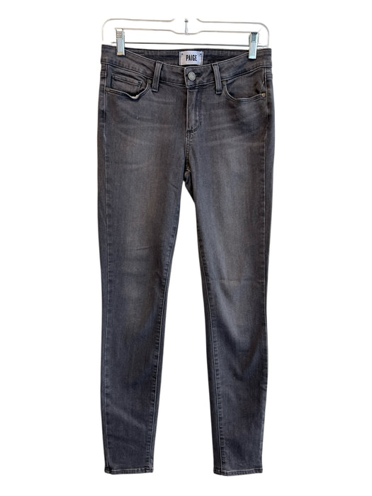 Paige Size 28 Gray Wash Rayon Blend High Rise 5 Pocket Zip Fly Jeans Gray Wash / 28