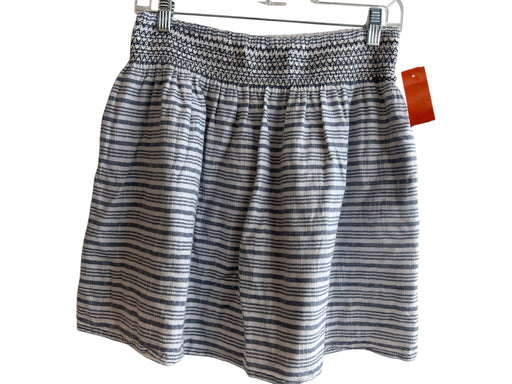 Caslon Size XS Blue & White Cotton Elastic Waist Pockets Above knee Skirt Blue & White / XS