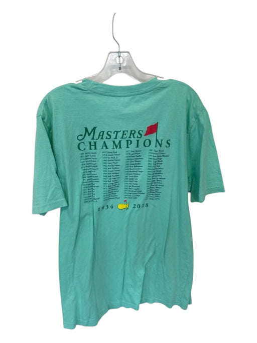 Masters Size L Aqua Cotton Masters Logo Golf Men's T-Shirt Aqua / L