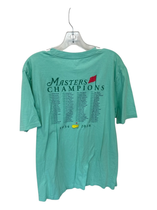 Masters Size L Aqua Cotton Masters Logo Golf Men's T-Shirt Aqua / L