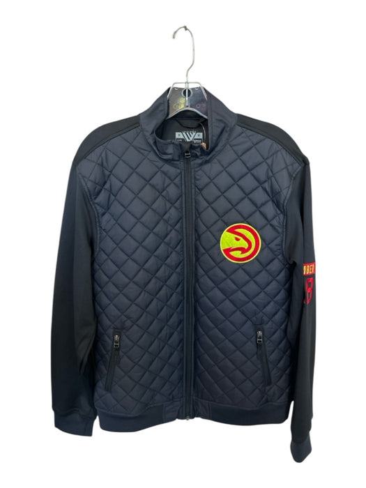 Level Wear Size M Black & Red Polyester Atlanta Hawks Quilted Athletic Jacket Black & Red / M