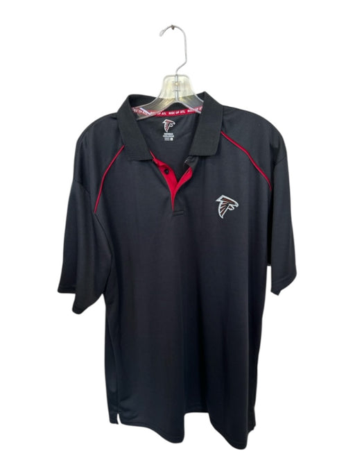 Falcons Size L Black & Red Polyester Falcons Logo Athletic Men's Polo Black & Red / L