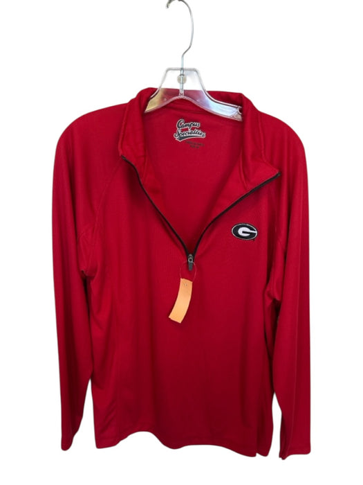 Campus Specialties Red & Black Polyester UGA Half Zip Athletic Men's Pullover Red & Black / M