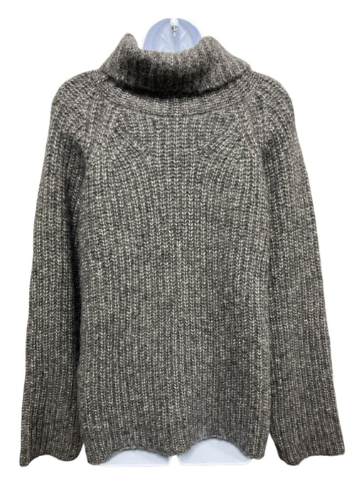 Mate Size M/L Gray Super Fine Alpaca & Organic Cotton Rib Knit Sweater Gray / M/L