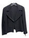 St John Size 8 Black Wool Blend 1 Button Grommet Lapel Gunmetal Hardware Jacket Black / 8