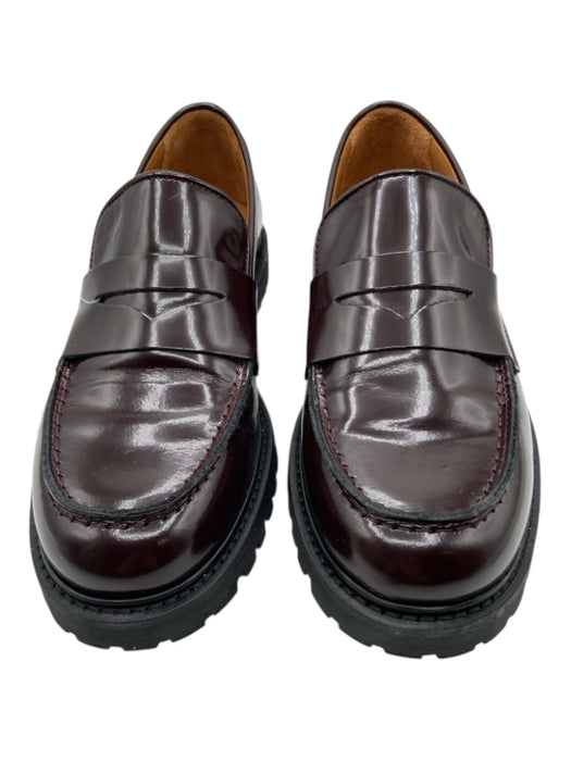 Thursday Shoe Size 8 Dark Brown Patent Leather Slip On Chunky Loafers Dark Brown / 8