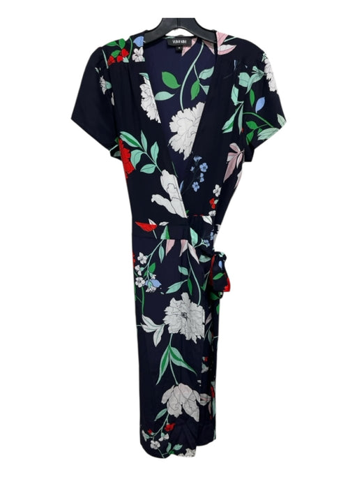 Yumi Kim Size M Navy Blue, Red, Multi Silk Floral Cap Sleeve Mini Dress Navy Blue, Red, Multi / M