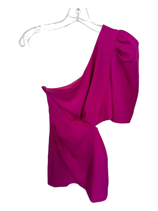 DO+BE Size S Magenta Polyester One Shoulder Side Cut Outs Dress Magenta / S