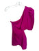 DO+BE Size S Magenta Polyester One Shoulder Side Cut Outs Dress Magenta / S