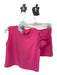 Fancy Size S Pink Polyester Flower Detail Mini Tank Skirt Set Pink / S