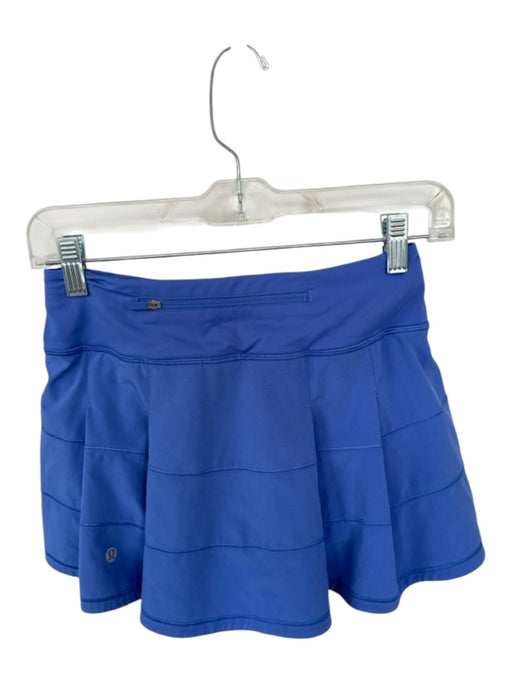 Lululemon Size 2 Periwinkle Polyester Back Pleat Mini built in shorts Skort Periwinkle / 2