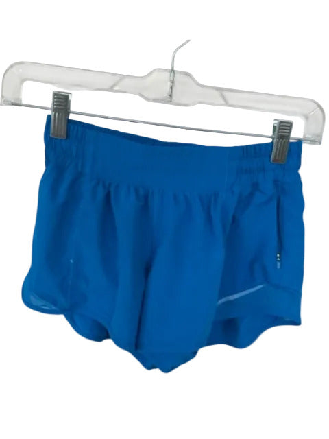 Lululemon Size EST 2 Electric Blue Polyester Side Pockets Drawstring Shorts Electric Blue / EST 2