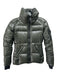 SAM. Size XS Dark Green Nylon Goose Down Puffer Zip Front Mock Neck Jacket Dark Green / XS