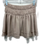 Tularosa Size XS Beige Polyester Smocked Waist Tiered Ruffle Mini Skirt Beige / XS