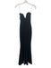 Nookie Size XS Black Polyester & Spandex Strapless Deep V Front Slit Gown Black / XS