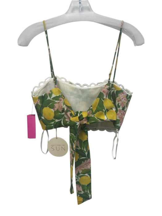 Here Comes The Sun Size S White, Green, Yellow Cotton & Polyester Maxi Skirt Set White, Green, Yellow / S