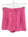 Amanda Uprichard Size S Pink Polyester Pleats Pockets High Waist Shorts Pink / S