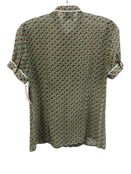 The Shirt Rochelle Behrens Size XS Green, Yellow & White Polyester Skirt Set Green, Yellow & White / XS