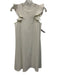 Susana Monaco Size S White Nylon Blend Ruffle Cap Sleeve High Neck A Line Dress White / S