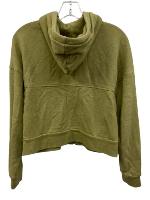 Everlane Size XXS Green Cotton Zip Up Heathered Front Pocket Hoodie Jacket Green / XXS