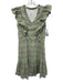 LaRoque Size S Green & Multi No Fabric Tag Botanical Ruffle Cap Sleeve Dress Green & Multi / S