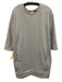 Athleta Size M Light Gray Polyester Blend Heathered 3/4 Sleeve Sweatshirt Dress Light Gray / M