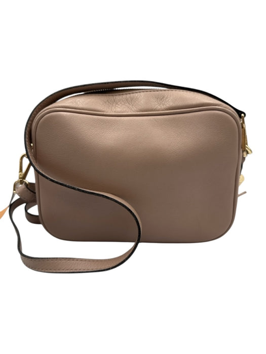 Mario Valentino Spa Blush Pink Leather Gold Tone Hardware Zip Top Crossbody Bag Blush Pink / S