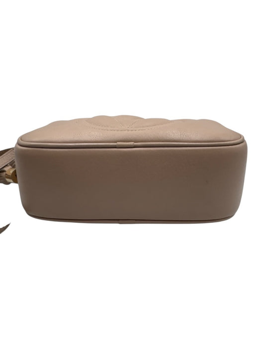 Mario Valentino Spa Blush Pink Leather Gold Tone Hardware Zip Top Crossbody Bag Blush Pink / S