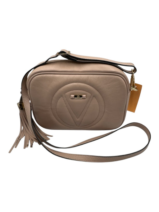 Mario Valentino Spa Blush Pink Leather Gold Tone Hardware Zip Top Crossbody Bag Blush Pink / S