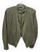 BlankNYC Size XS Olive Green Polyester Faux Suede Draped Front Jacket Olive Green / XS