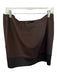 Tahari Size 12 Chocolate Brown Polyester Blend Side Zip Mini Skirt Chocolate Brown / 12