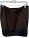 Tahari Size 12 Chocolate Brown Polyester Blend Side Zip Mini Skirt Chocolate Brown / 12