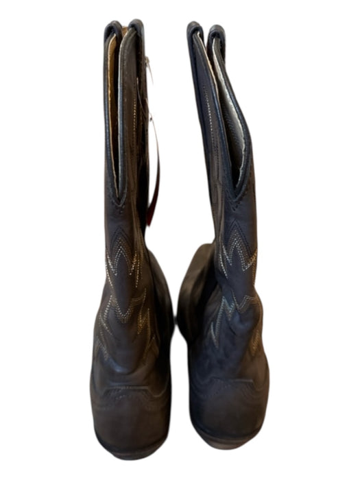 Nocona Boots Shoe Size 7.5 Chocolate Brown Leather Stitching Cowboy Boots Chocolate Brown / 7.5