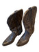 Nocona Boots Shoe Size 7.5 Chocolate Brown Leather Stitching Cowboy Boots Chocolate Brown / 7.5