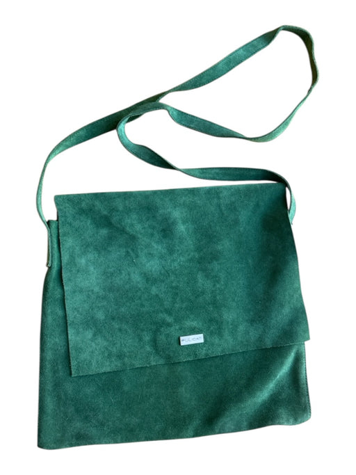 Pulicati Dark Green Suede Front Flap Crossbody Bag Dark Green / M