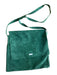 Pulicati Dark Green Suede Front Flap Crossbody Bag Dark Green / M