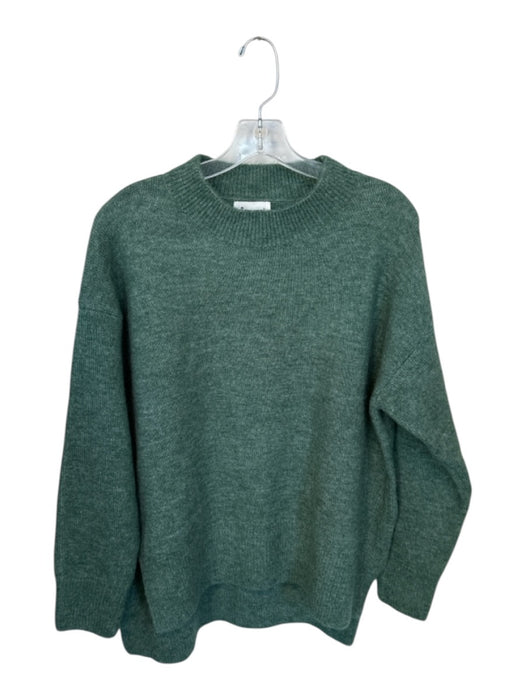 &merci Size S Green Wool Blend Long Sleeve Mock Neck Knit Sweater Green / S