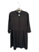 Tuckernuck Size L Black Polyester Long Sleeve Button Down Knee Length Dress Black / L