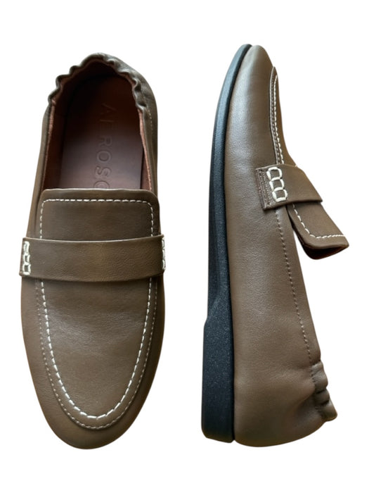 Aerosoles Shoe Size 7.5 Brown Leather Stitching Detail Loafers Brown / 7.5