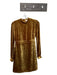 A.L.C. Size 0 Mustard Velvet Mock Neck Long Sleeve Back Zip Dress Mustard / 0