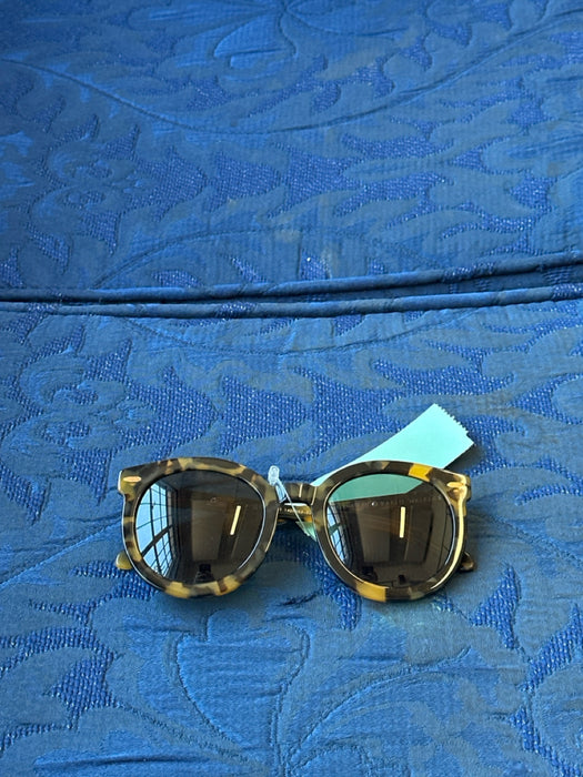Karen Walker Brown Tortoise Round Sunglasses