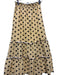 Ownley Size S Yellow & Black Cotton Elastic Waist Polka Dot Maxi Skirt Yellow & Black / S