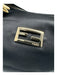 Fendi Black Satin Mini Zip Close Bow Detail Bag Black / XS