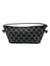 Gucci Gray & Black Canvas Monogram Mini Zip closure Bag Gray & Black / XS