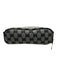 Gucci Gray & Black Canvas Monogram Mini Zip closure Bag Gray & Black / XS