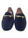 Tods Shoe Size 37.5 Navy Blue Suede Dri-Fit Gold Hardware Slip On Flats Navy Blue / 37.5