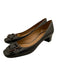 Chloe Shoe Size 40 Black & Brown Leather Block Heel Buckle Square Toe Pumps Black & Brown / 40